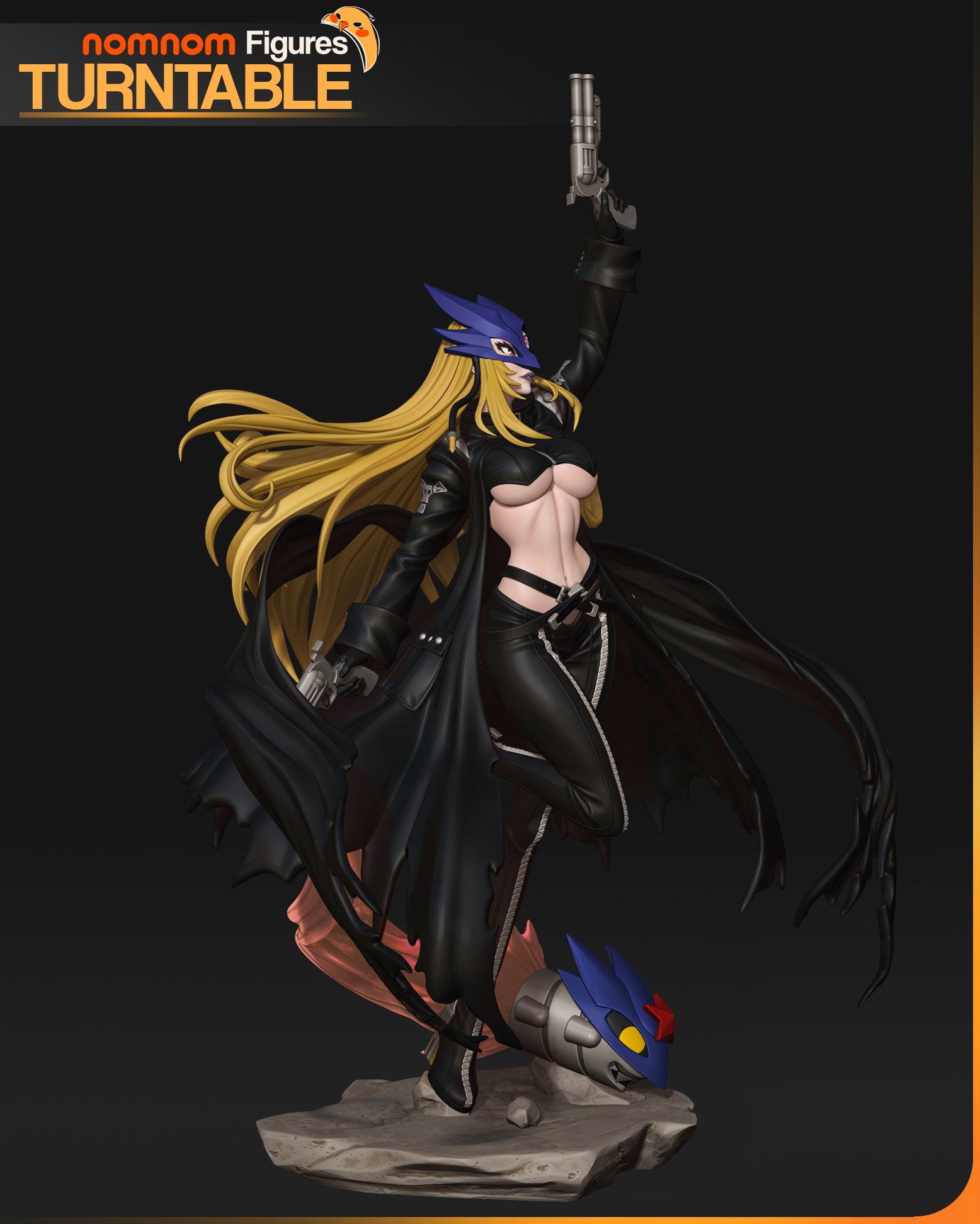 Shadowflame Gunslayer | Chibi Unpainted Resin Kit Model