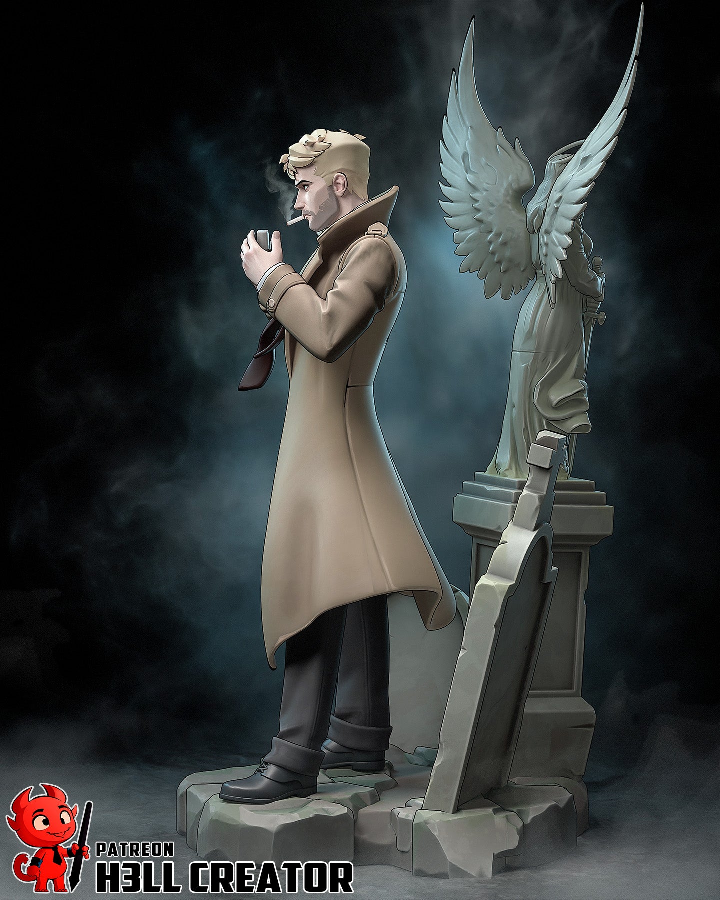 Fallen Winged Wanderer | 1/10 Unpainted Resin Kit
