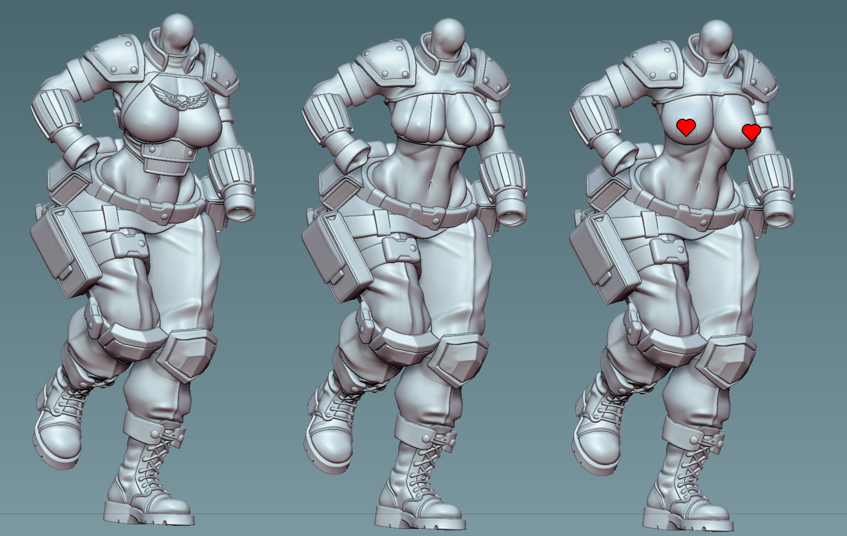 Elite Armored Commando Pinup | 32mm Unpainted Resin Kit Model