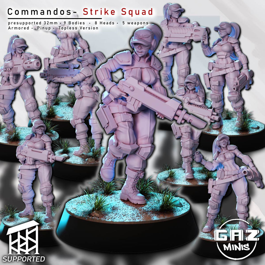 Elite Armored Commando Pinup | 32mm Unpainted Resin Kit Model