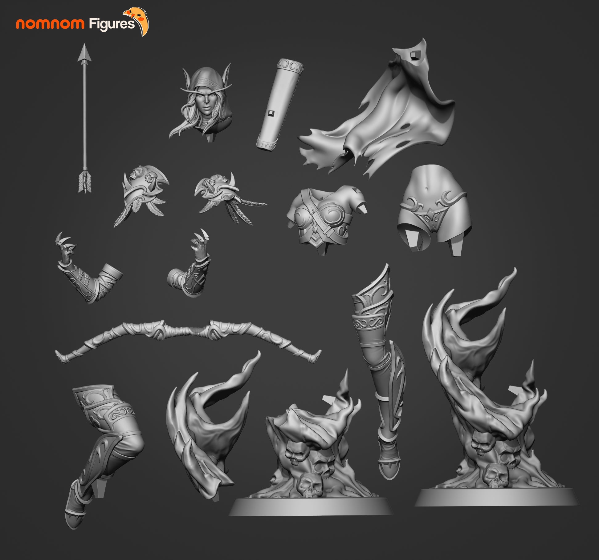 Stormclaw Huntress | 1/10 Unpainted Resin Kit Model