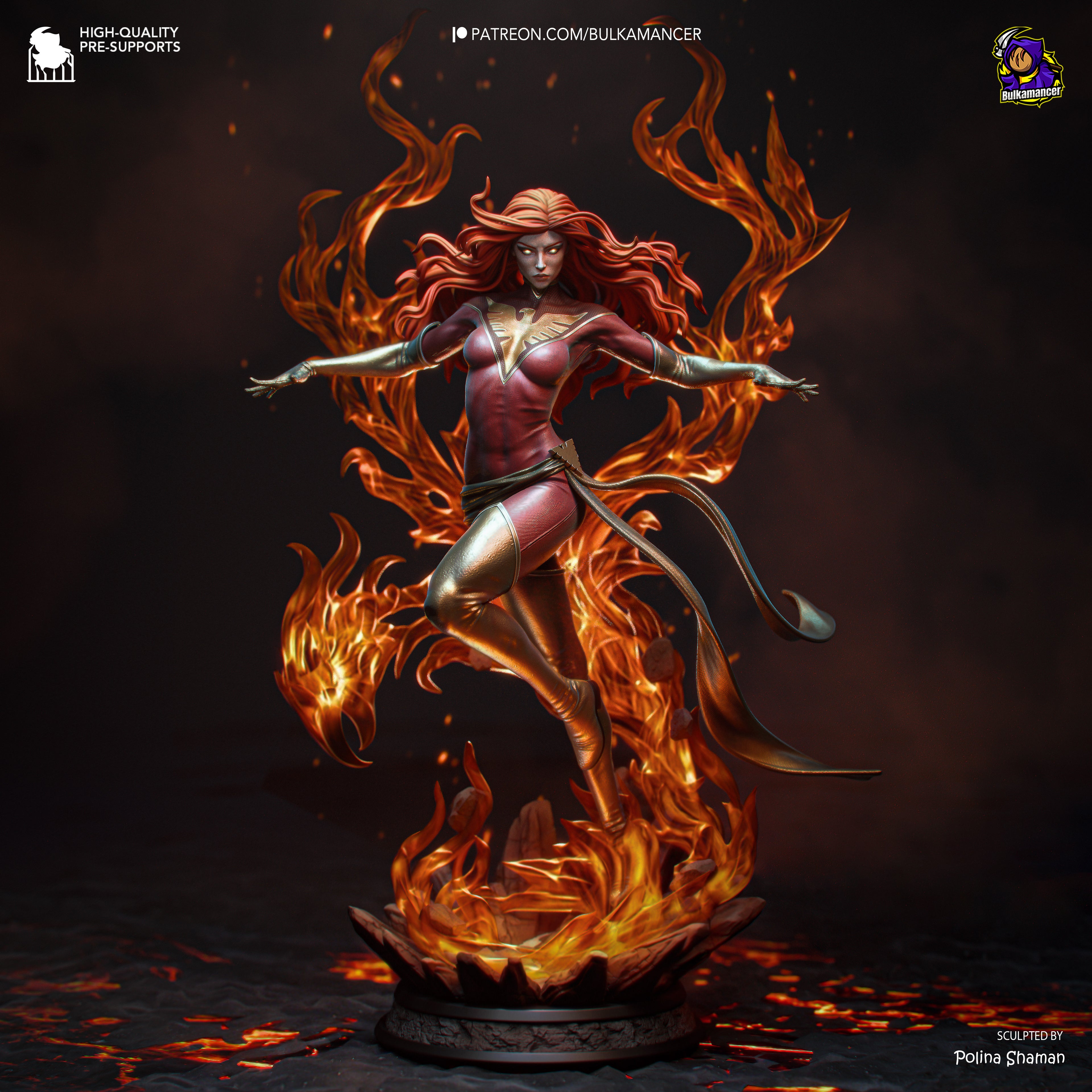 Crimson Phoenix Harbinger | 1/8 Unpainted Resin Kit Model