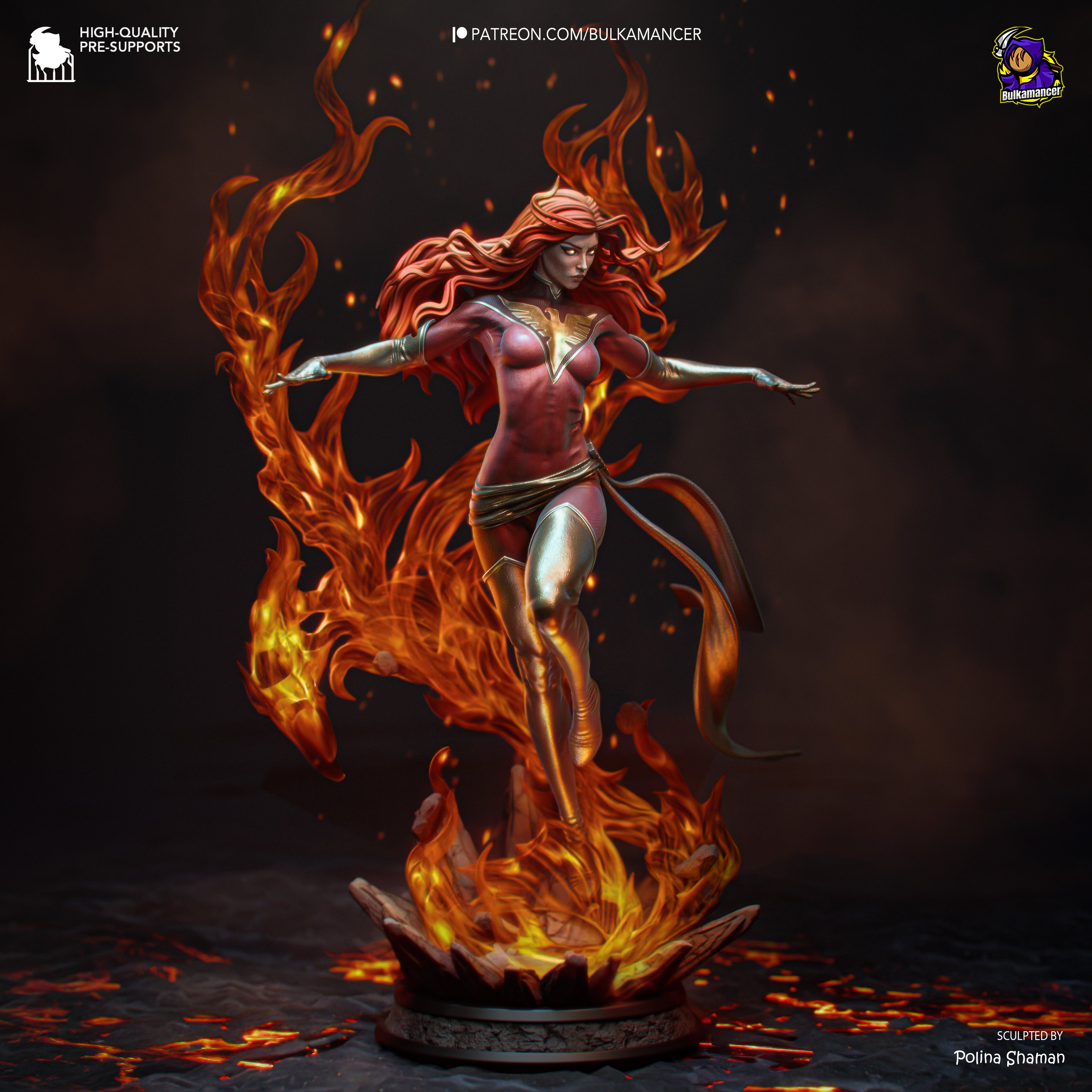Crimson Phoenix Harbinger | 1/8 Unpainted Resin Kit Model