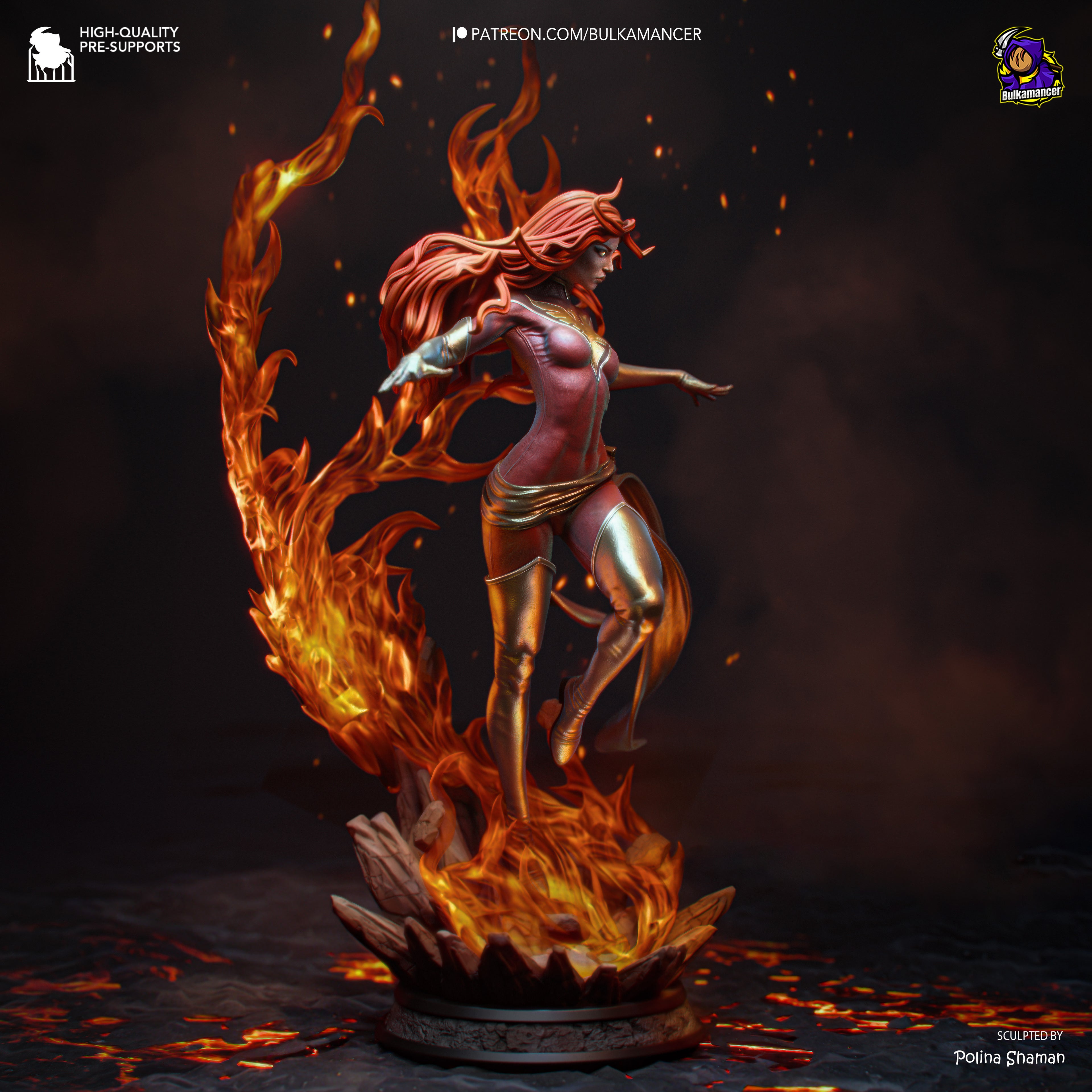 Crimson Phoenix Harbinger | 1/8 Unpainted Resin Kit Model