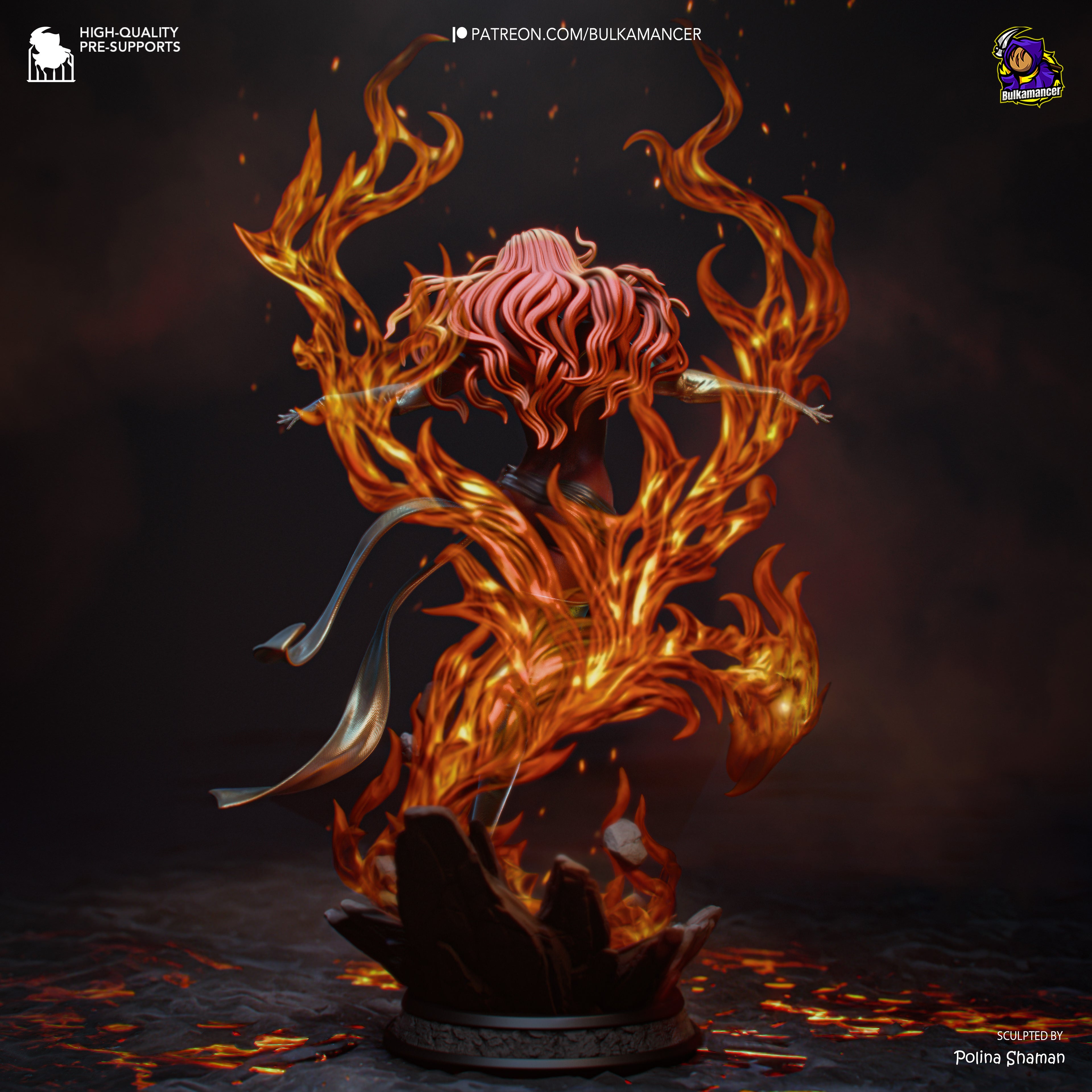 Crimson Phoenix Harbinger | 1/8 Unpainted Resin Kit Model