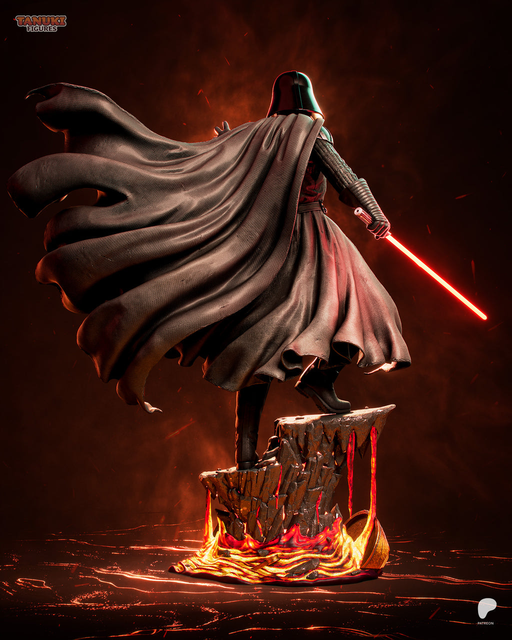 Obsidian Cloak Dark Lord | 1/6 Unpainted Resin Kit Model