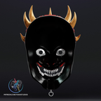 Crimson Oni Demon Mask | Made To Fit Full Color FDM Model