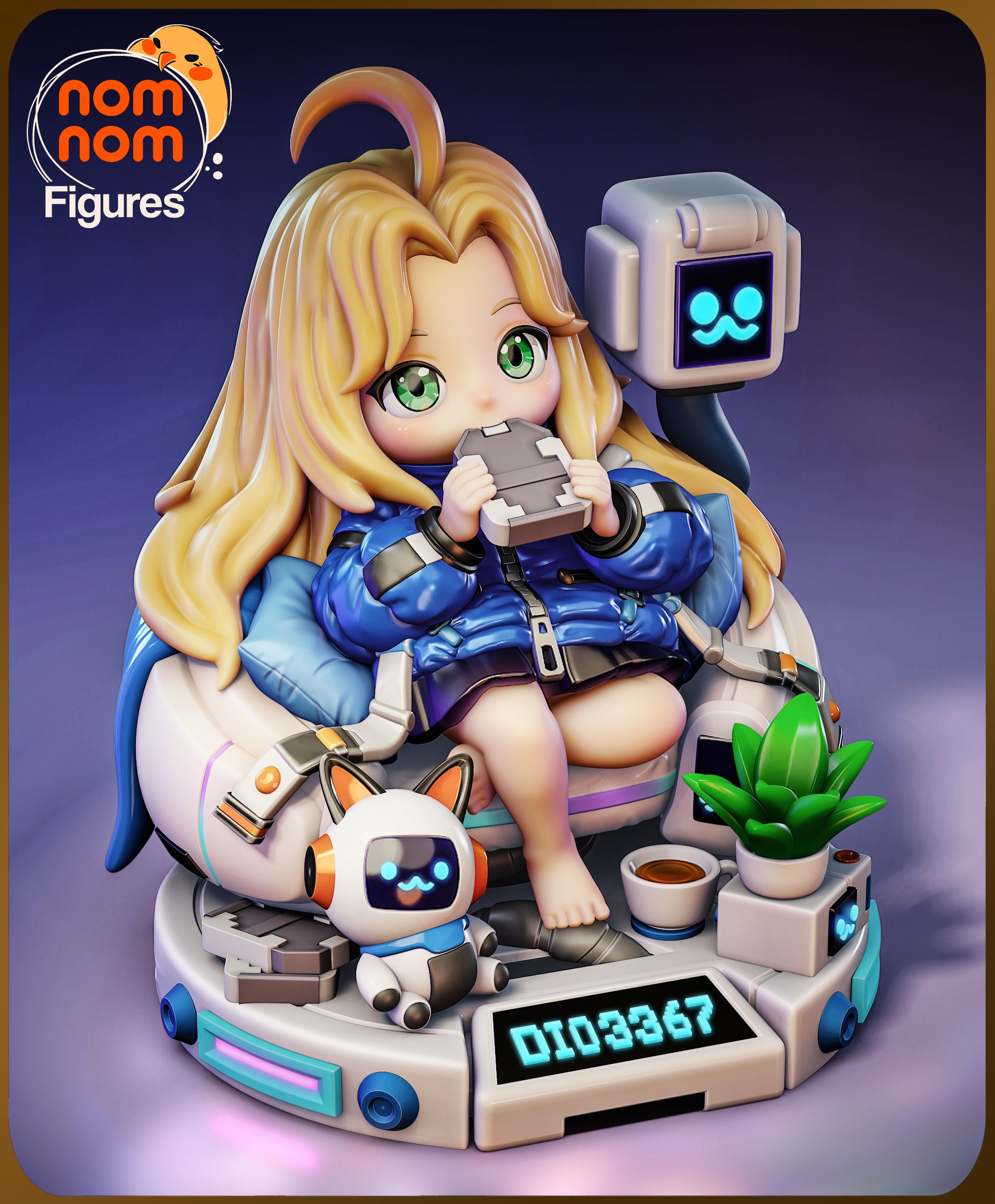 Starlit Console Maiden | Chibi Unpainted Resin Kit Model