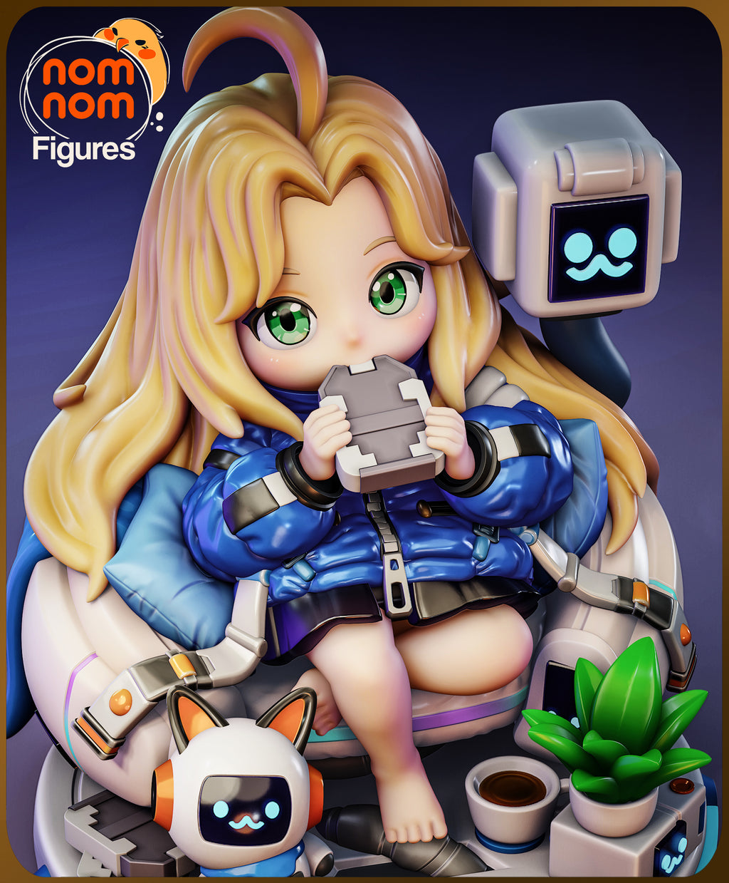 Starlit Console Maiden | Chibi Unpainted Resin Kit Model