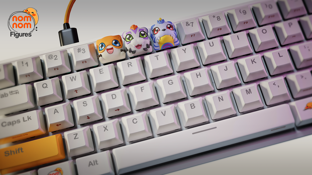 Chibi Spirit Beasts | Keyboard Keycap Unpainted Resin Kit Model