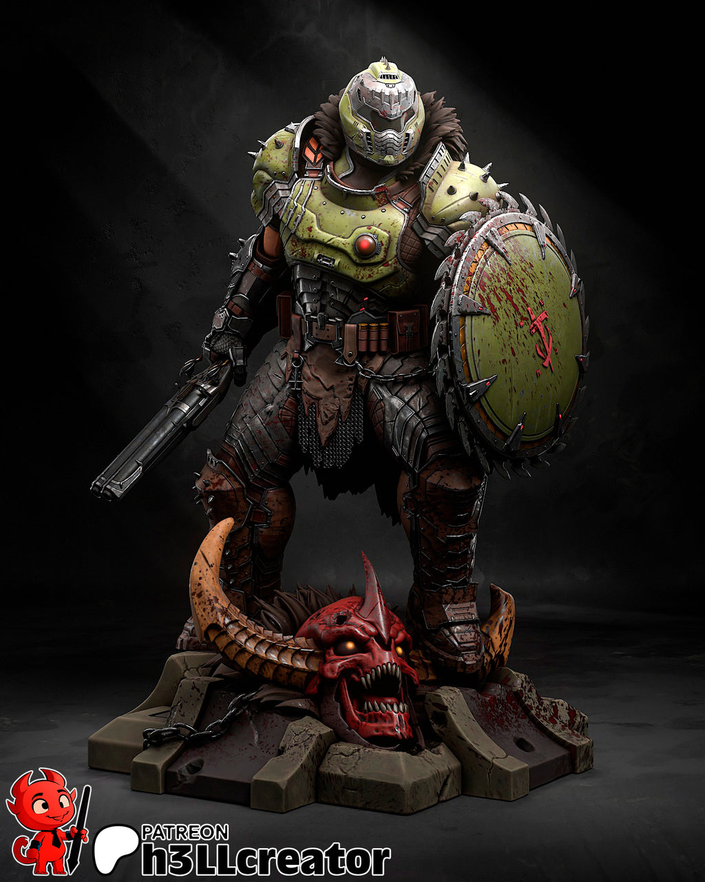 Hellforge Slayer | 1/12 Unpainted Resin Kit Model