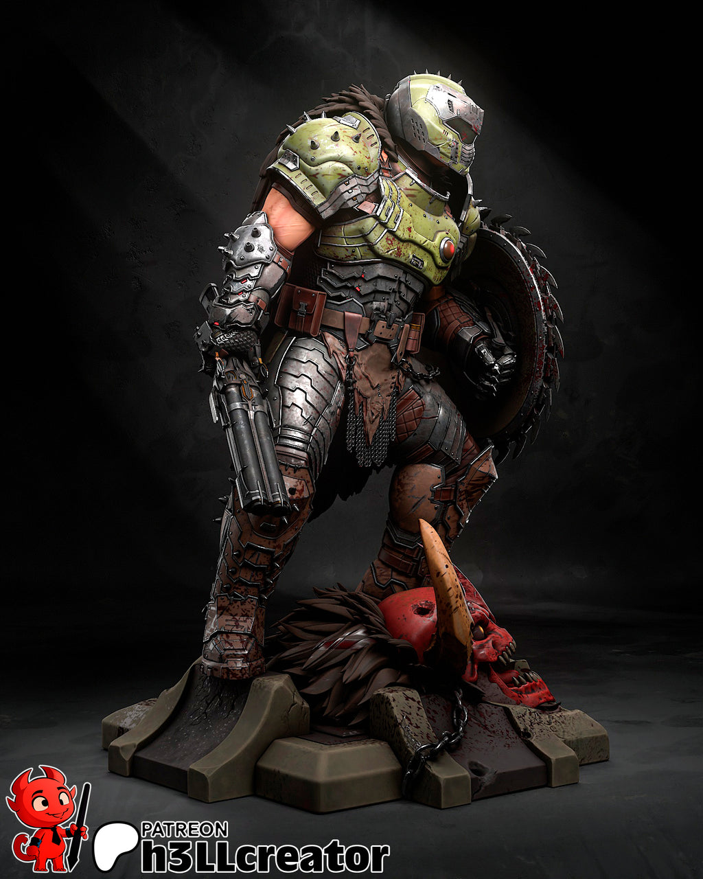 Hellforge Slayer | 1/12 Unpainted Resin Kit Model