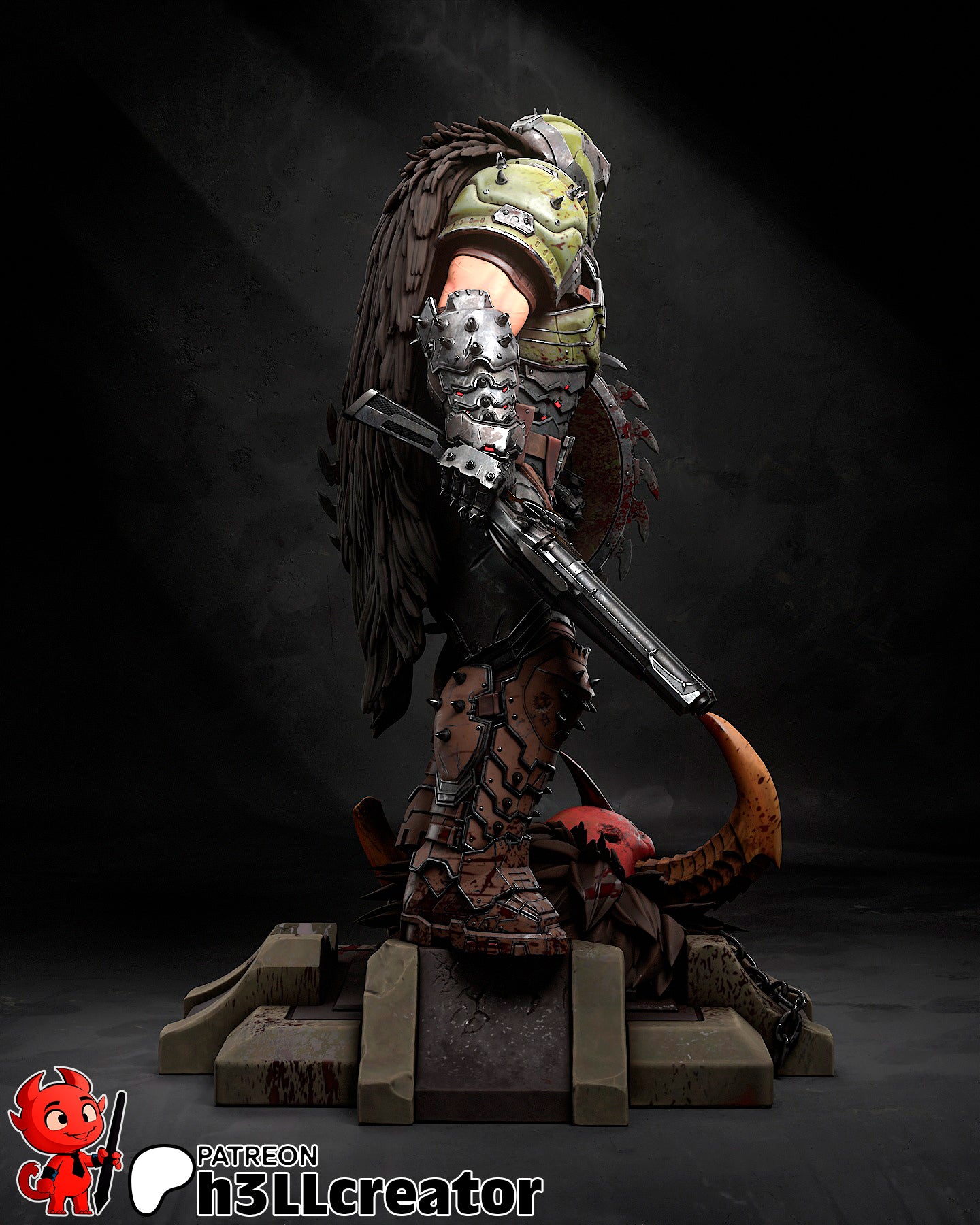 Hellforge Slayer | 1/12 Unpainted Resin Kit Model