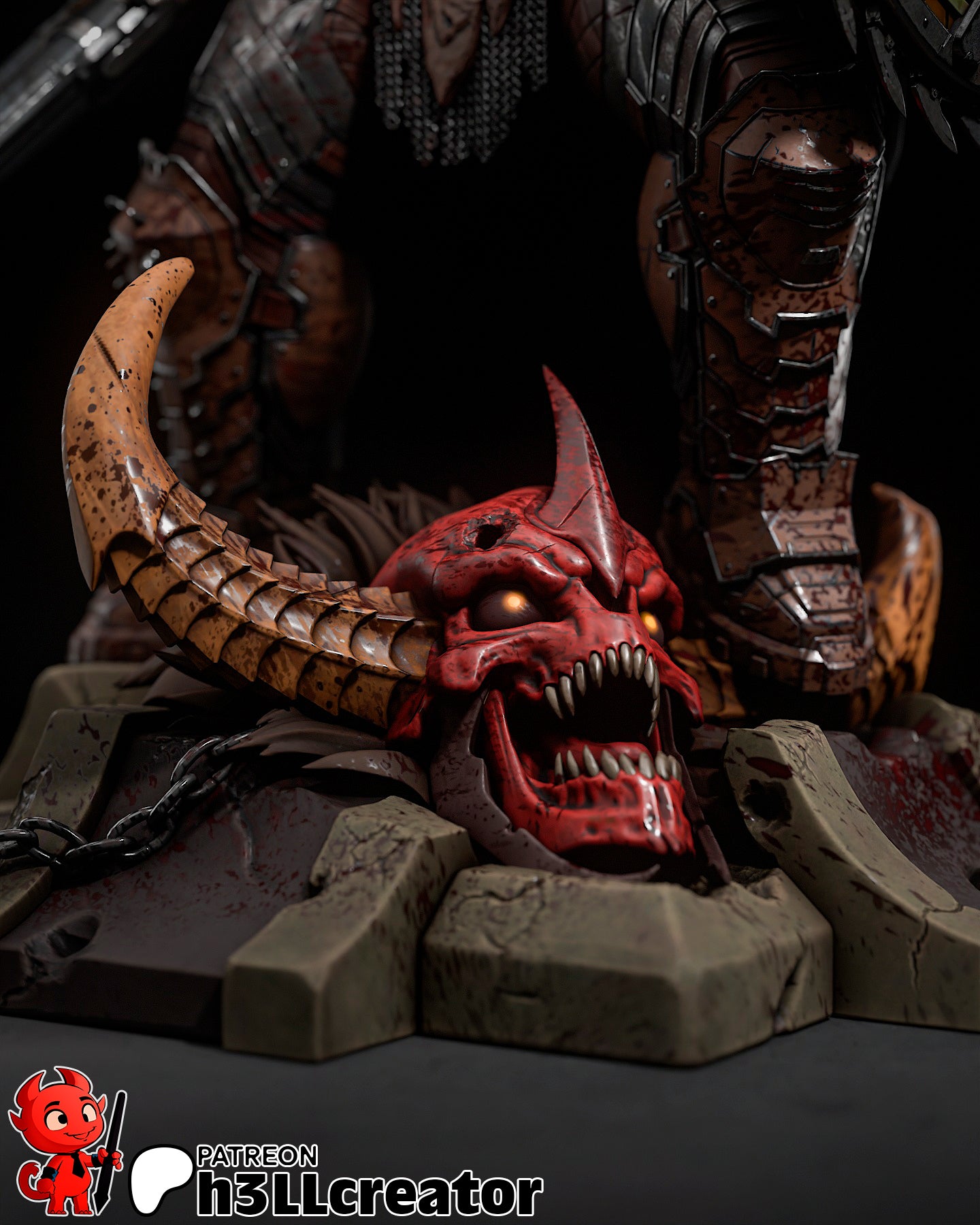 Hellforge Slayer | 1/12 Unpainted Resin Kit Model
