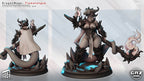 Serpentine Flame Mage | 55mm Unpainted Resin Kit Model