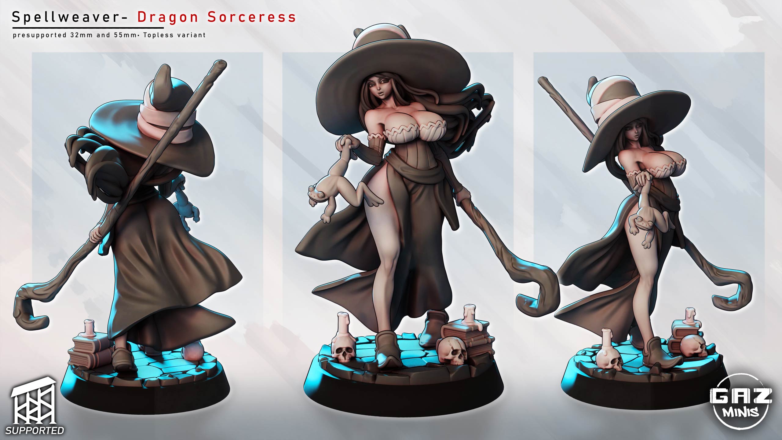 Mystic Dragon Weaver | 32mm & 55mm Unpainted Resin Kit Model