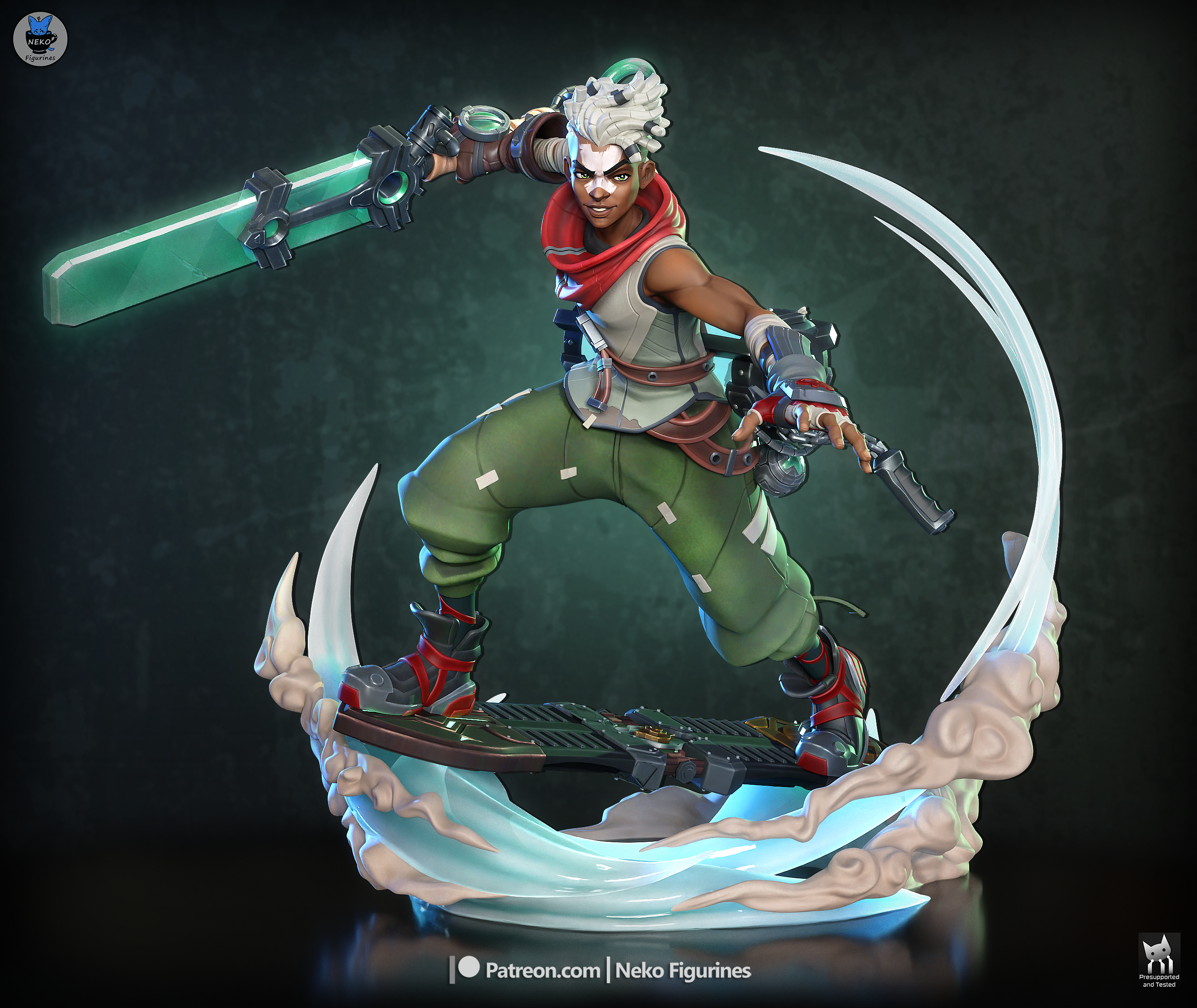 Hoverboard Energy Blade Warrior | 1/7 Unpainted Resin Kit