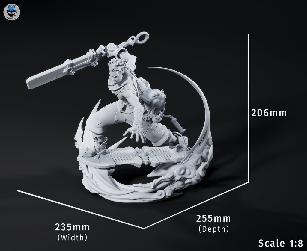 Hoverboard Energy Blade Warrior | 1/7 Unpainted Resin Kit
