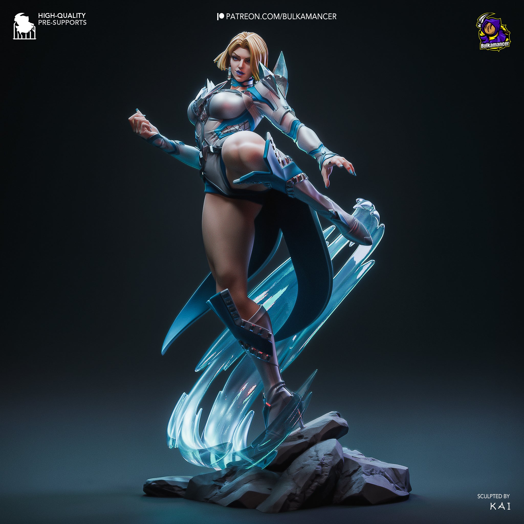 Glacial Diamond Sorceress | 1/8 Unpainted Resin Kit Model