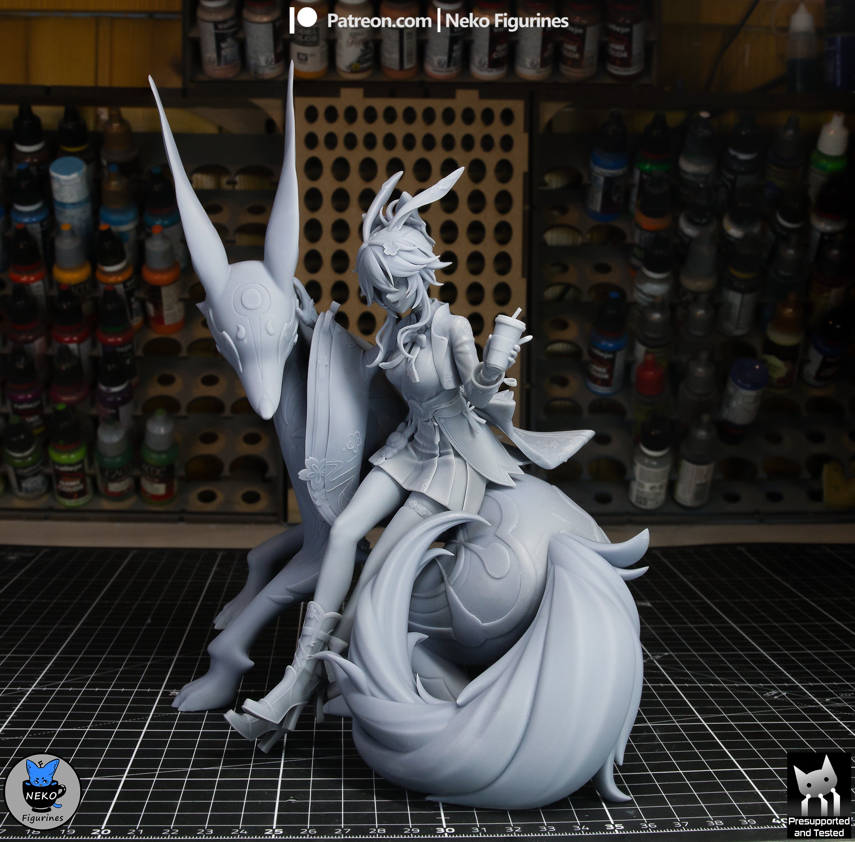 Cherry Blossom Fox Spirit | 1/7 Painted Resin Figurine Model