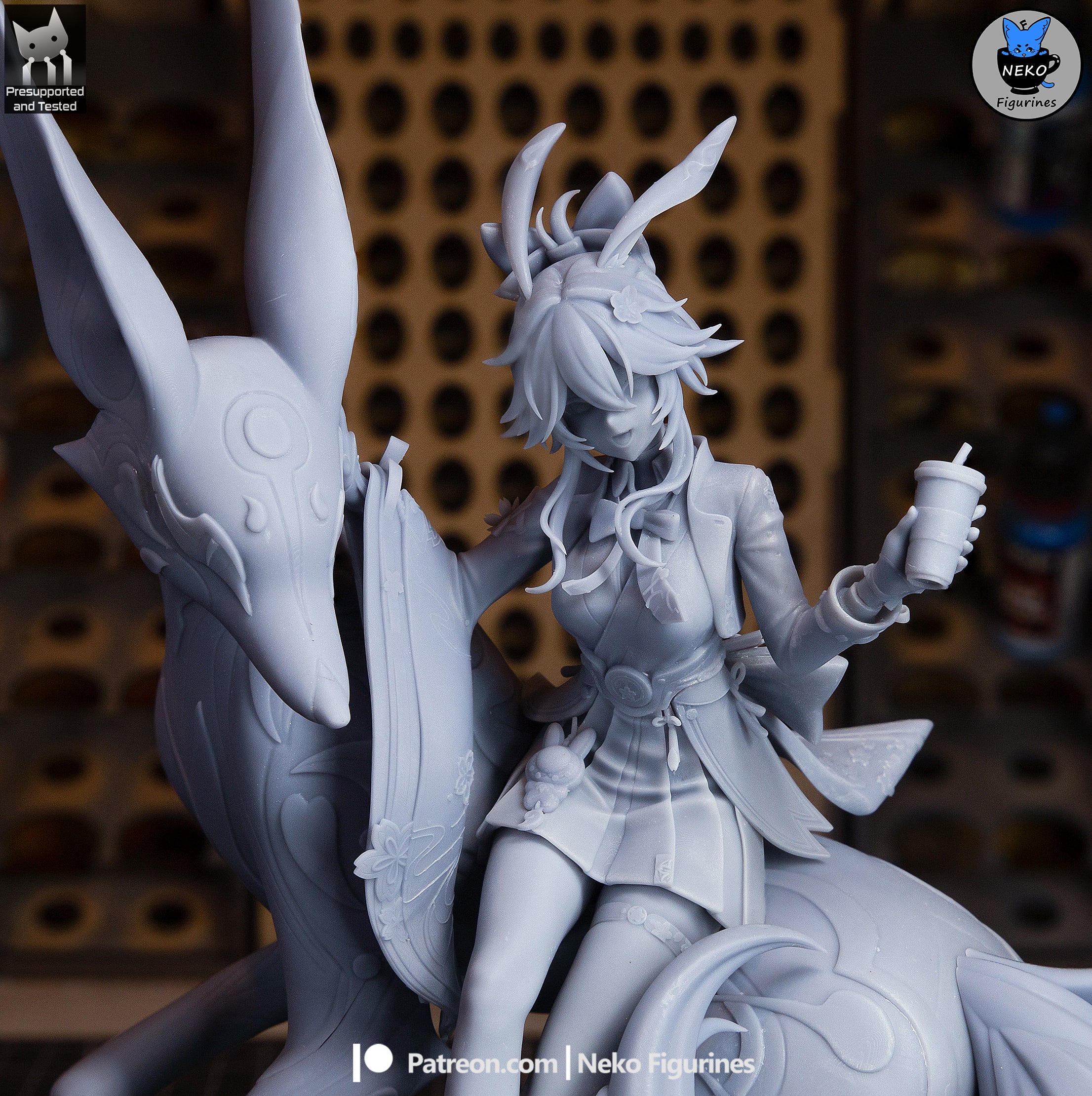 Cherry Blossom Fox Spirit | 1/7 Painted Resin Figurine Model