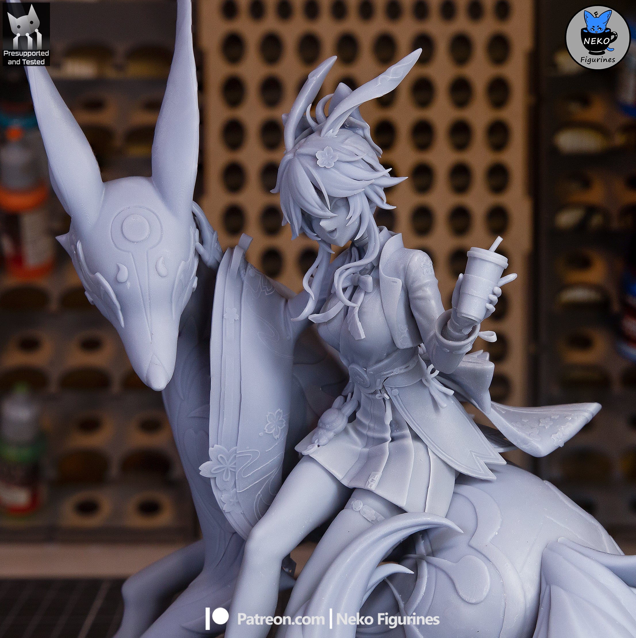 Cherry Blossom Fox Spirit | 1/7 Painted Resin Figurine Model