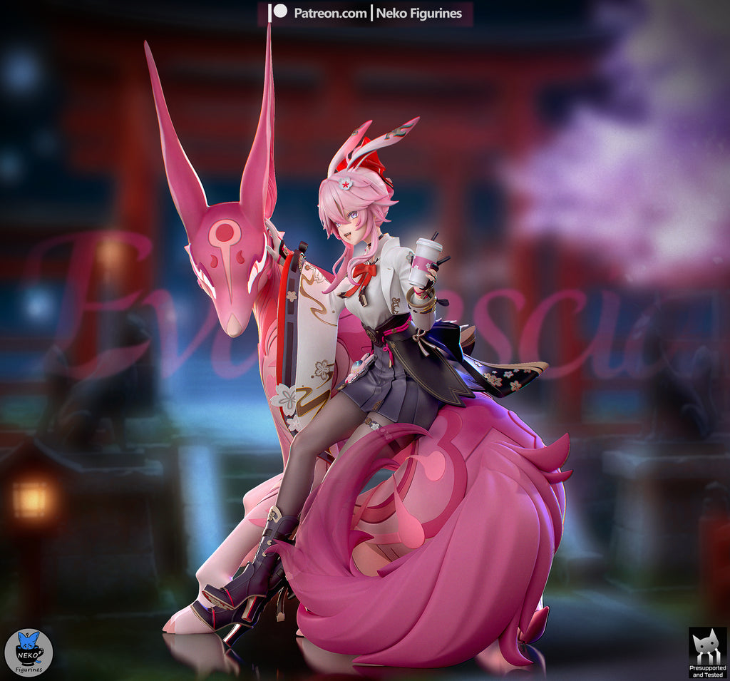 Cherry Blossom Fox Spirit | 1/7 Painted Resin Figurine Model