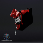 Crimson Oni Demon Mask | Made To Fit Full Color FDM Model