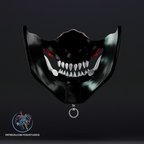 Crimson Oni Demon Mask | Made To Fit Full Color FDM Model