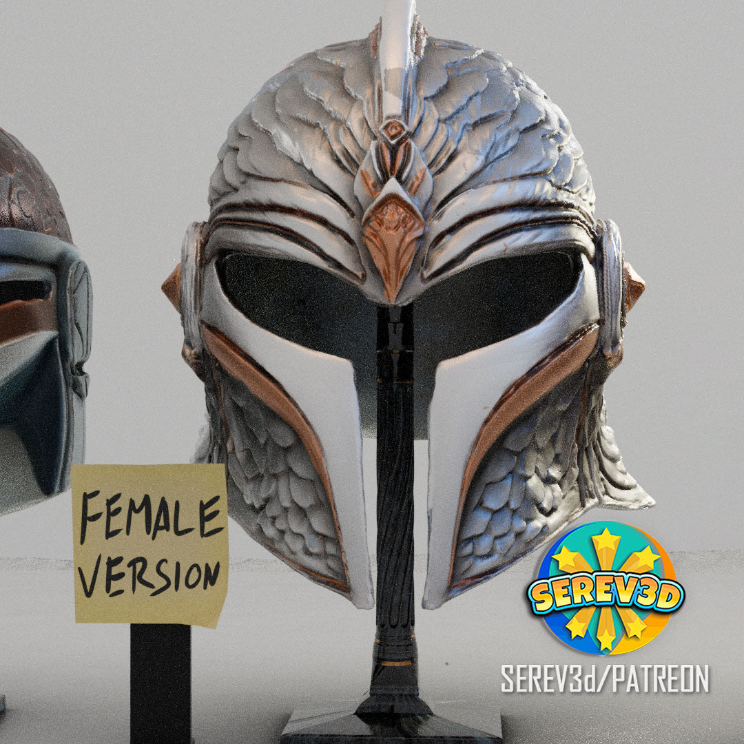 Dragonscale Battle Helm (Kitty Version available) | Made To Fit Full Color FDM Model