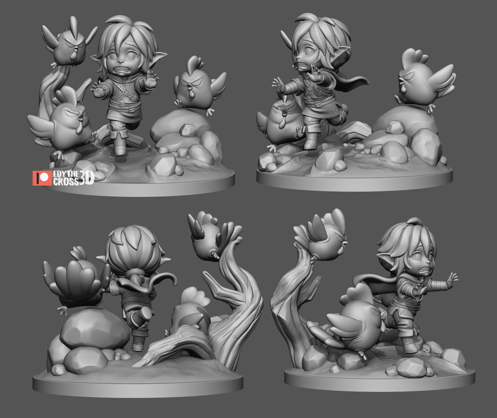 Bramblefowl Scamp | Chibi Unpainted Resin Kit Model