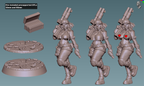 Heavy Weapons Pinup | 32mm and 55mm Unpainted Resin Kit Model