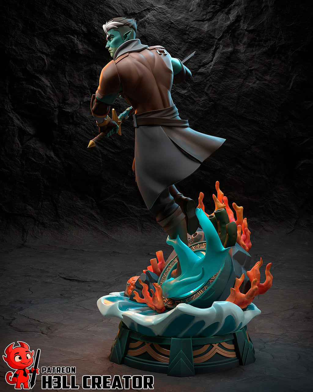 Tideblade Reef Warden | 1/10 Unpainted Resin Kit Model