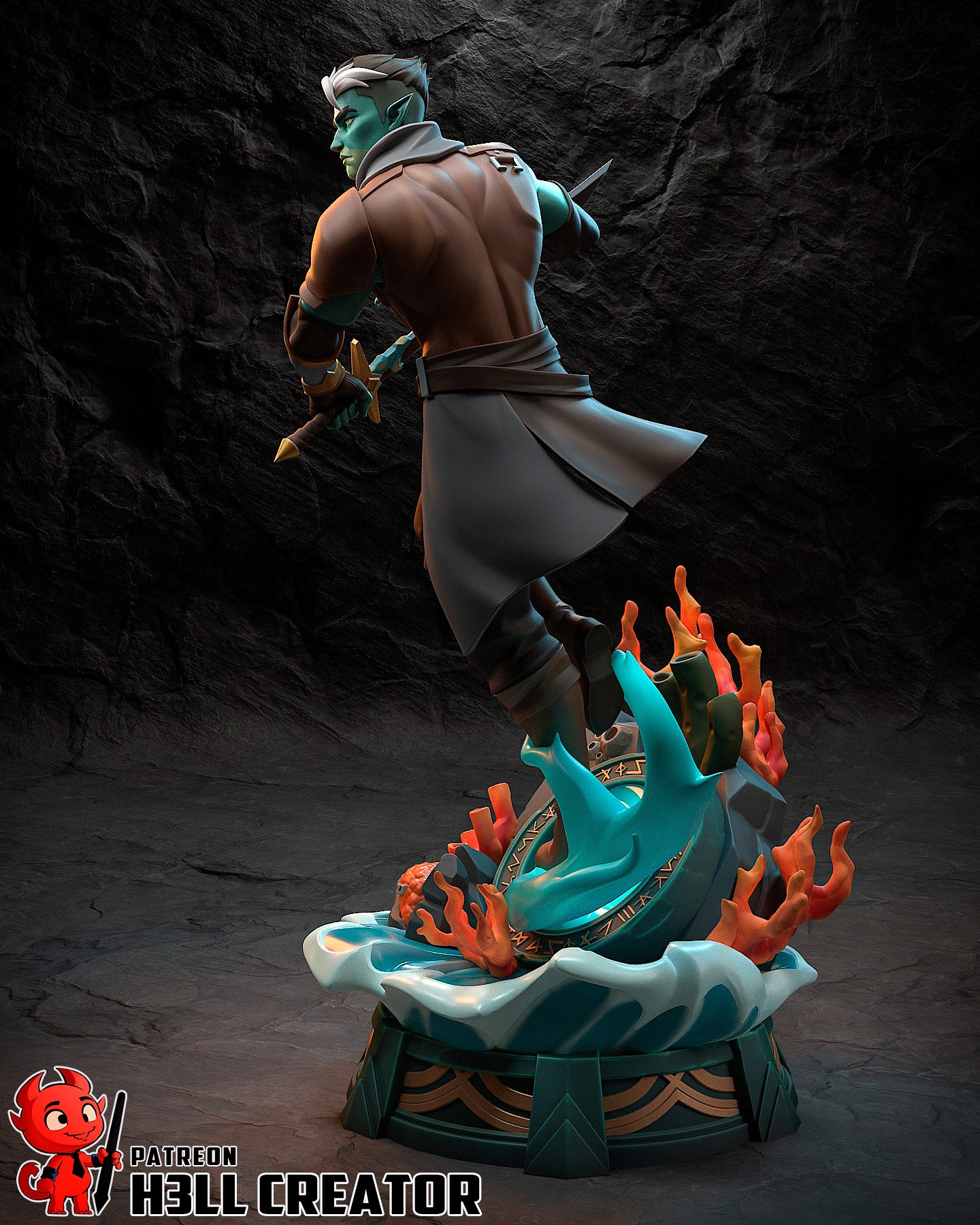 Tideblade Reef Warden | 1/10 Unpainted Resin Kit Model
