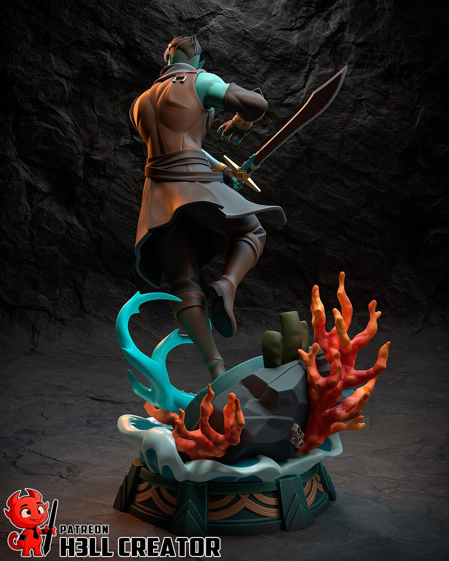 Tideblade Reef Warden | 1/10 Unpainted Resin Kit Model