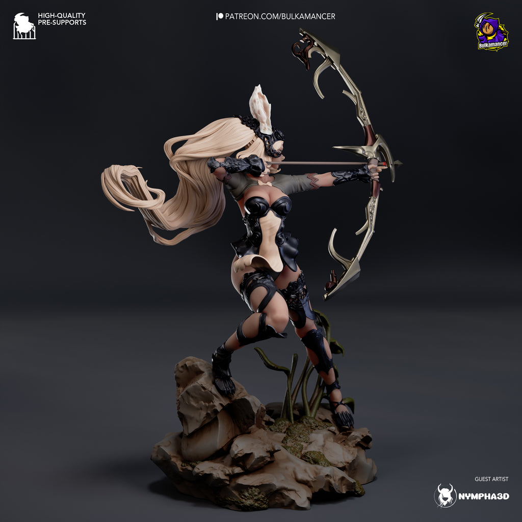 Ivory Hare Archeress | 1/8 Unpainted Resin Kit Model