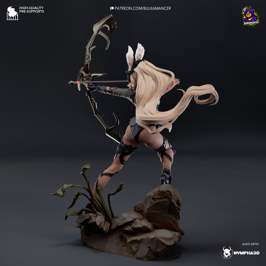 Ivory Hare Archeress | 1/8 Unpainted Resin Kit Model