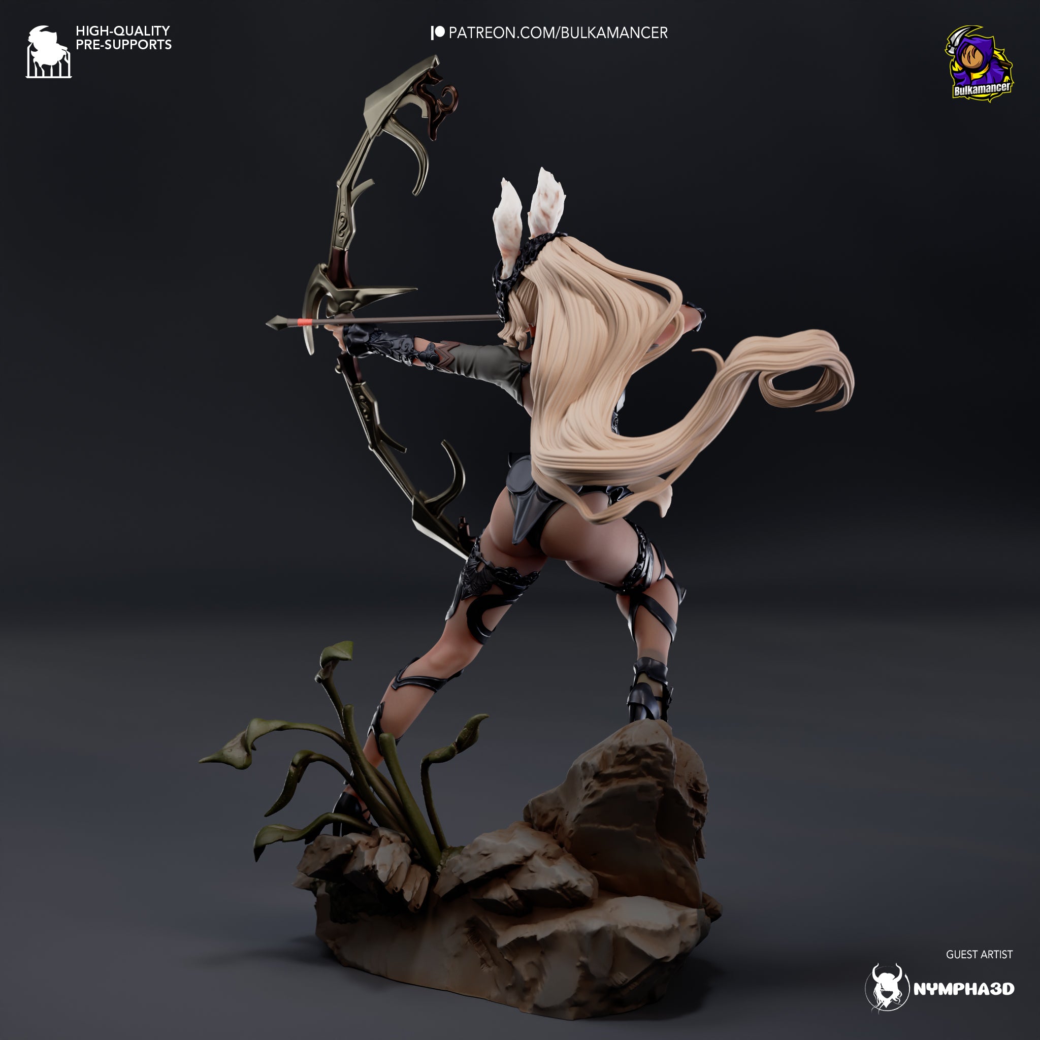 Ivory Hare Archeress | 1/8 Unpainted Resin Kit Model