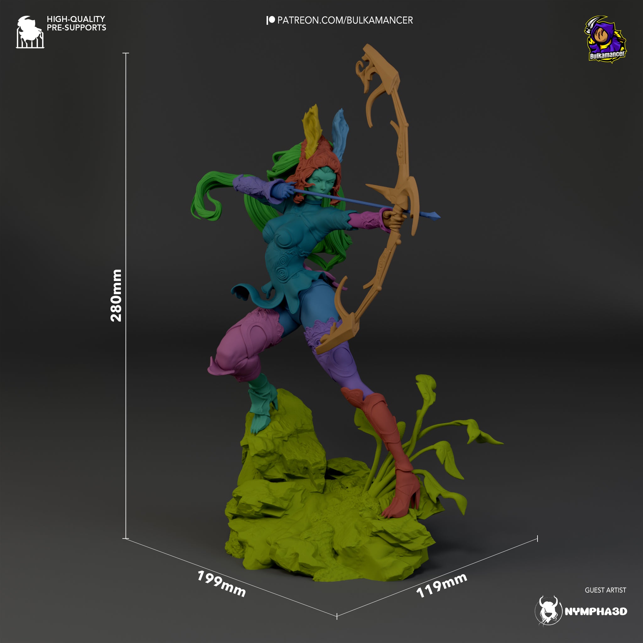Ivory Hare Archeress | 1/8 Unpainted Resin Kit Model