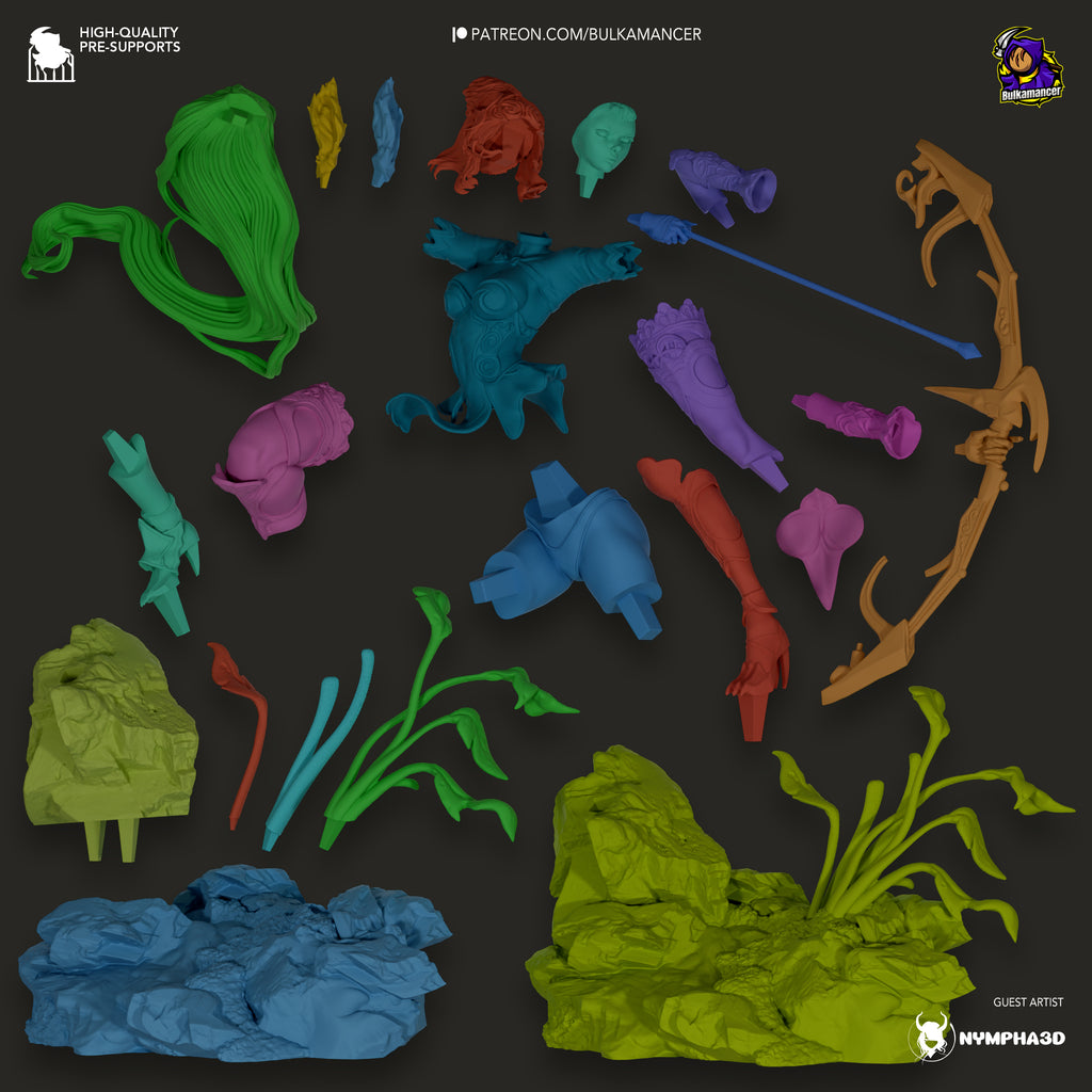 Ivory Hare Archeress | 1/8 Unpainted Resin Kit Model