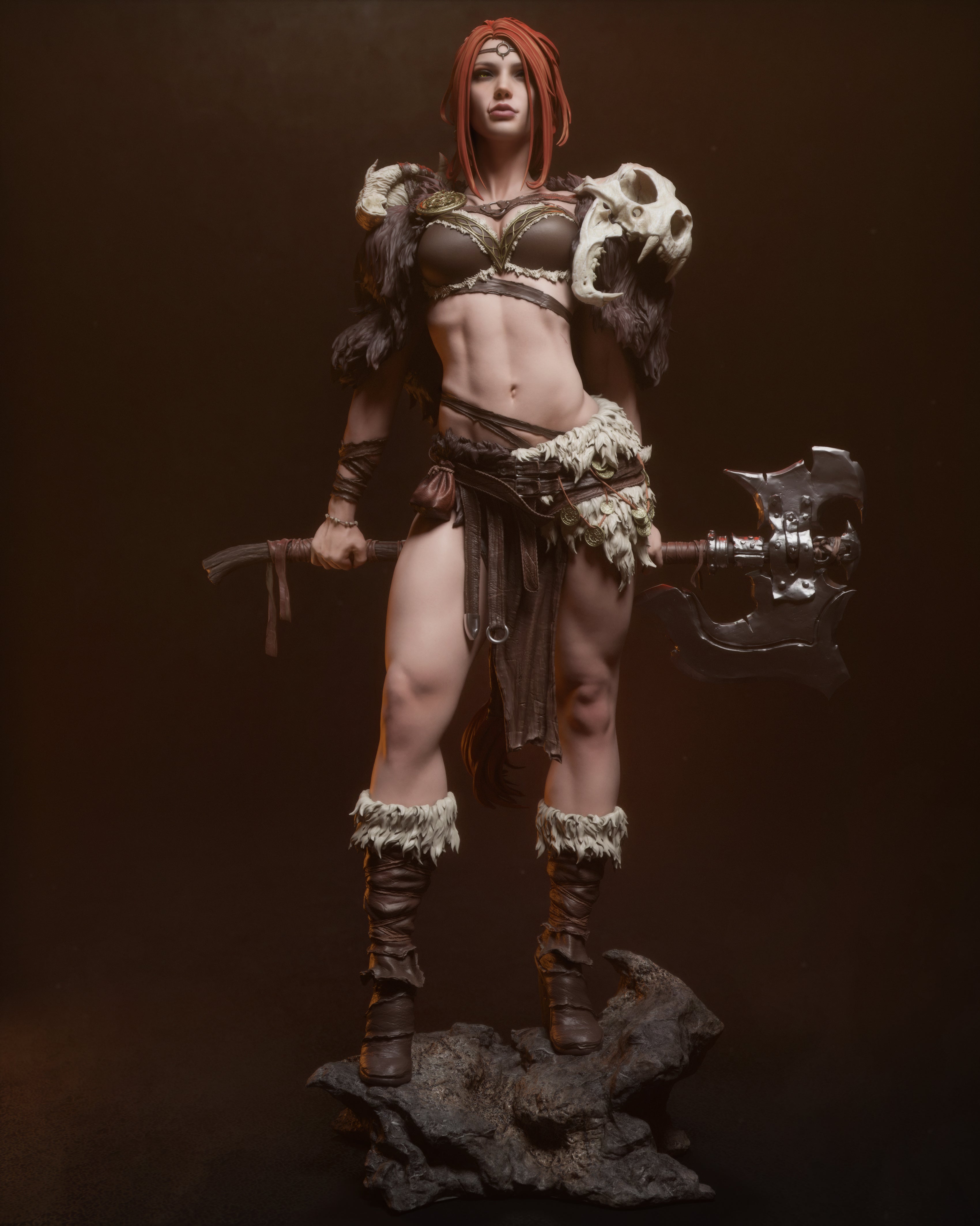 Crimson Savage Warden | 1/6 Unpainted Resin Kit Model