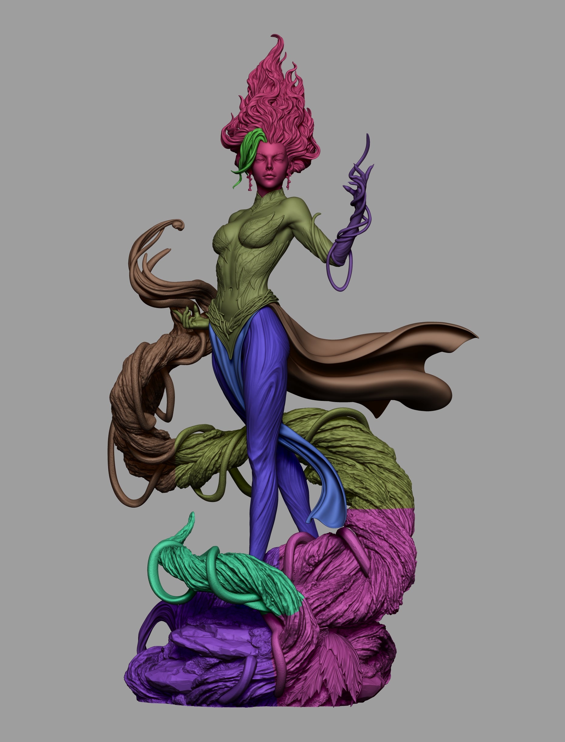 Verdant Vine Enchantress | 1/6 Unpainted Resin Kit Model