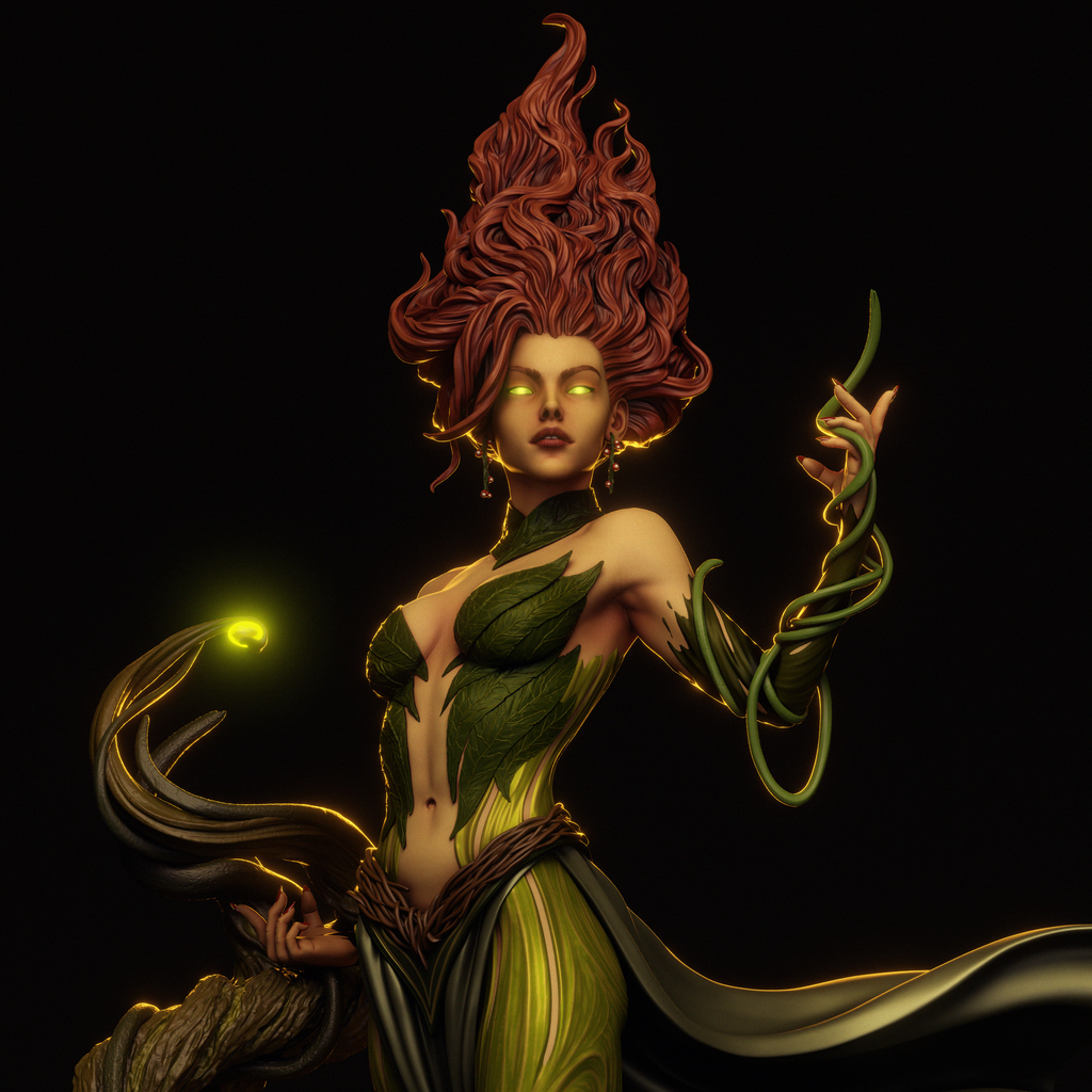Verdant Vine Enchantress | 1/6 Unpainted Resin Kit Model