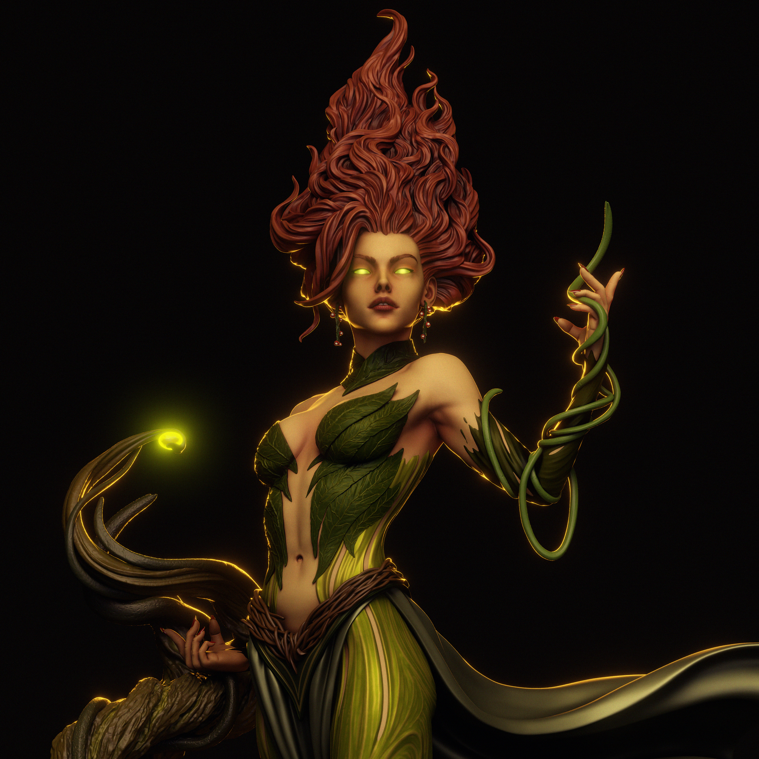 Verdant Vine Enchantress | 1/6 Unpainted Resin Kit Model