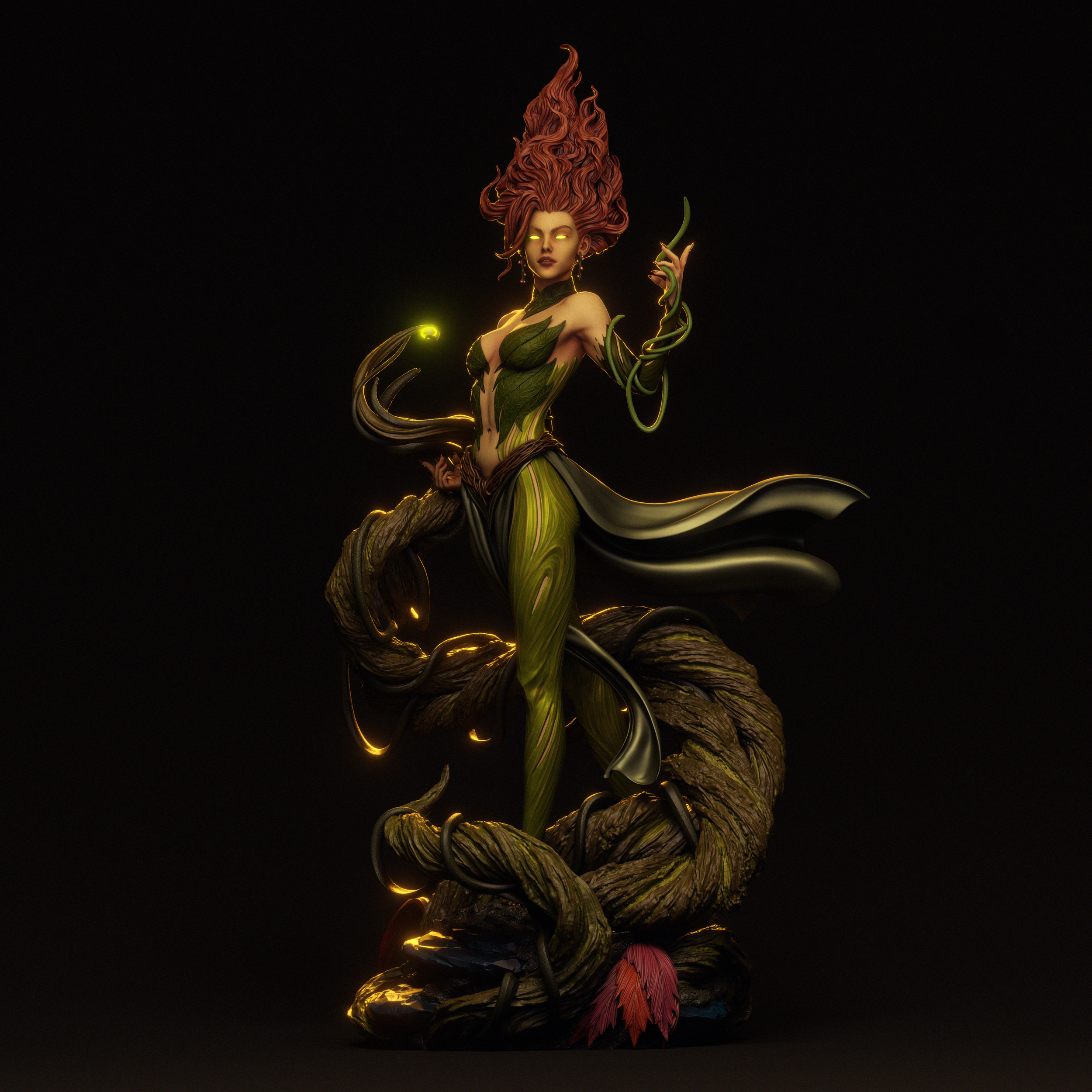 Verdant Vine Enchantress | 1/6 Unpainted Resin Kit Model