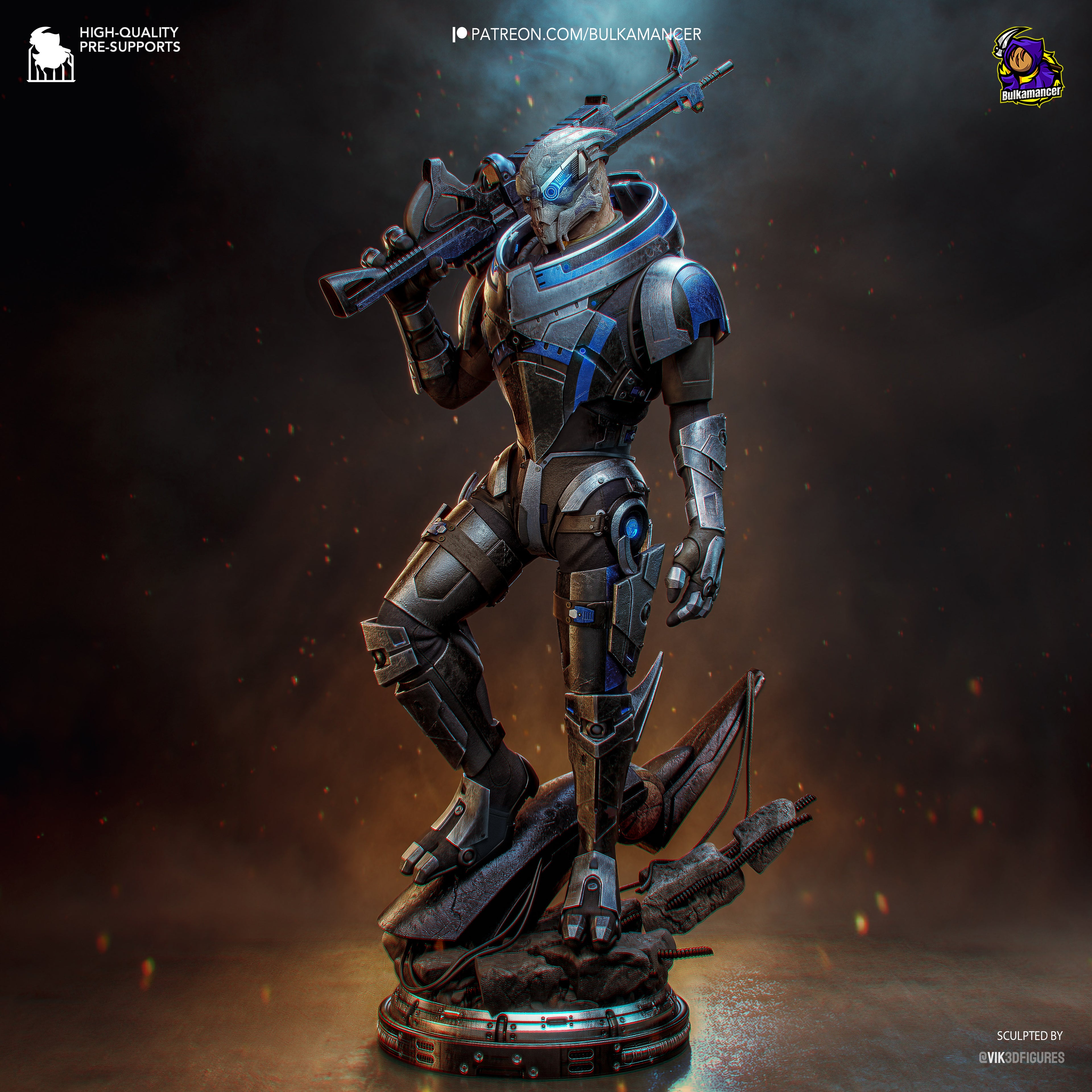 Aether Horned Sentinel | 1/8 Unpainted Resin Kit Model