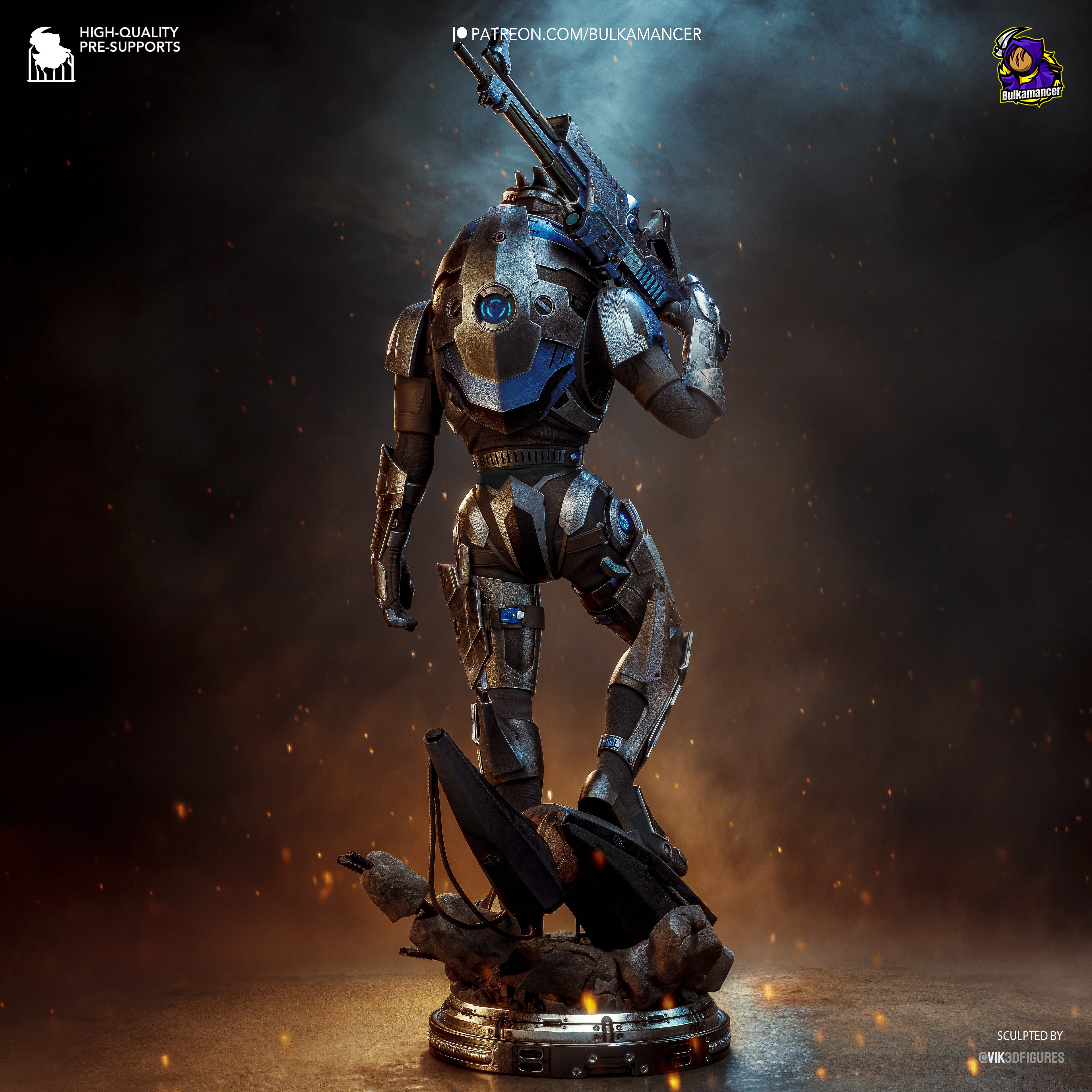 Aether Horned Sentinel | 1/8 Unpainted Resin Kit Model