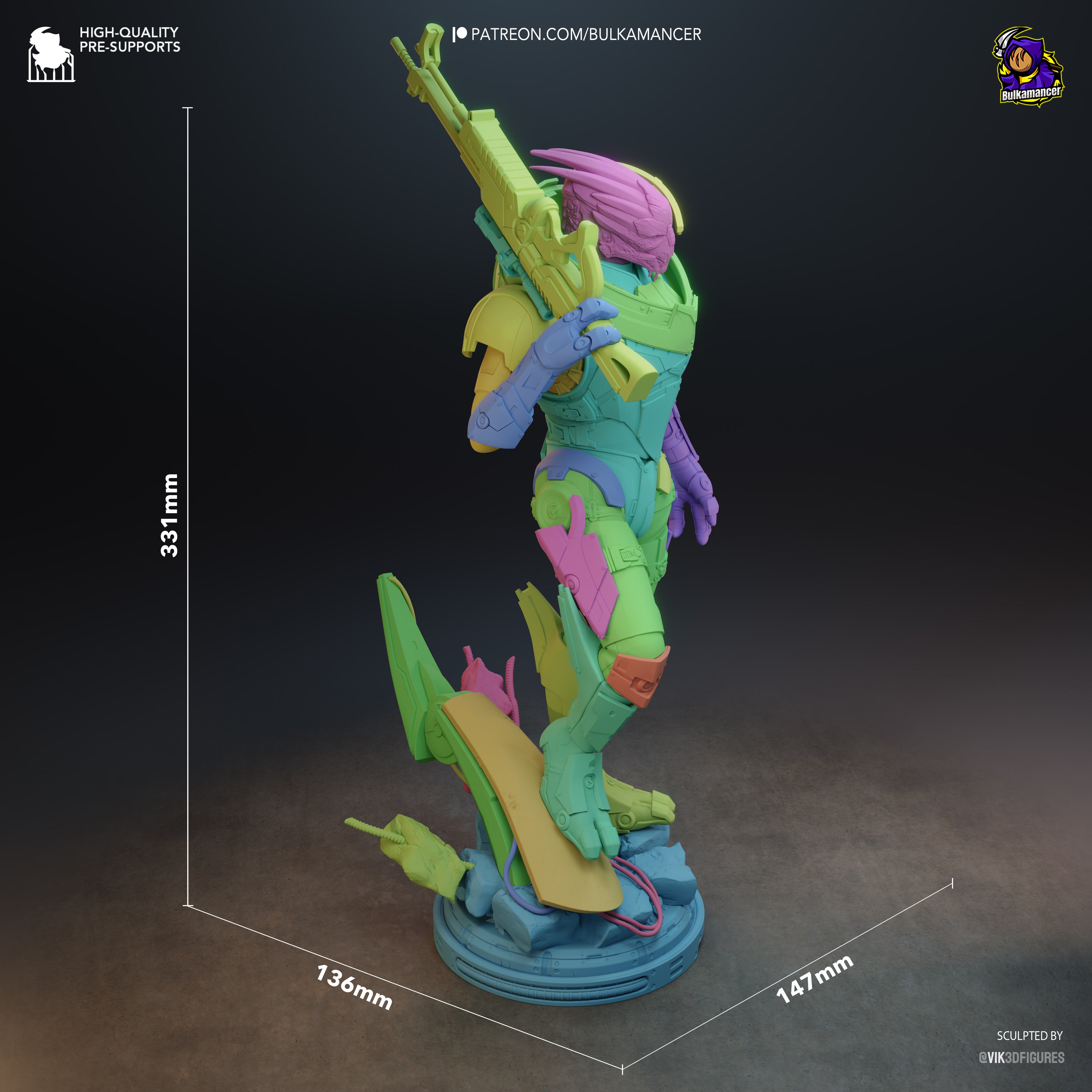 Aether Horned Sentinel | 1/8 Unpainted Resin Kit Model