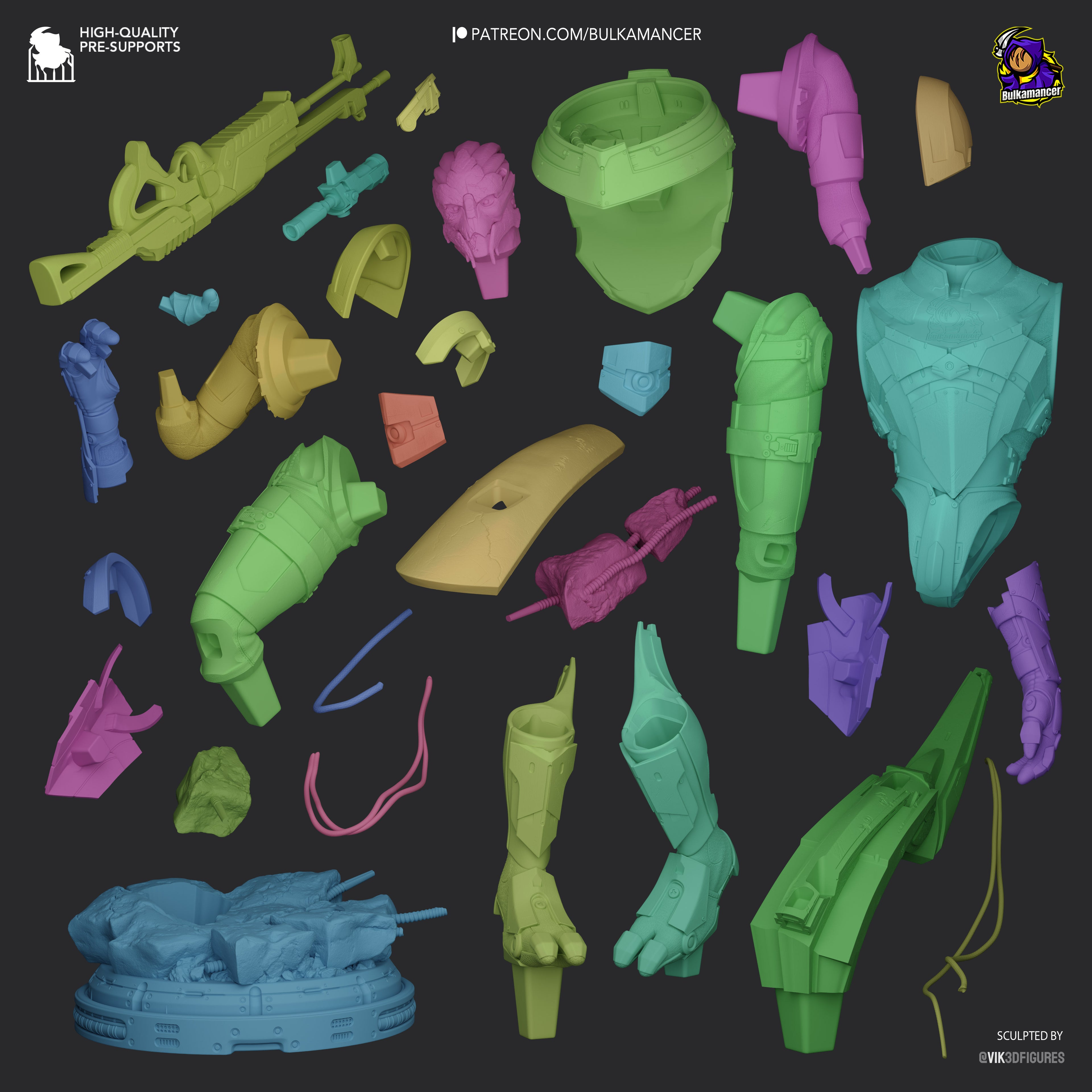 Aether Horned Sentinel | 1/8 Unpainted Resin Kit Model