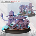 Cave Goblin Ballista Duo | 32mm Unpainted Resin Kit Model